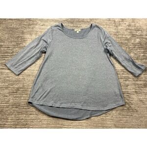 One World Sweater Womens XL Blue Lightweight Polyester‎ Blend Casual